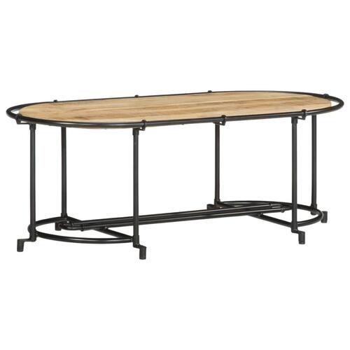 Sofabord 110x55x40 cm massivt ru mangotræ
