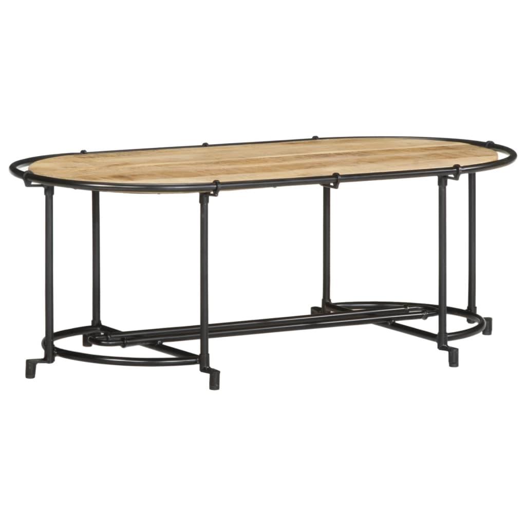 Sofabord 110x55x40 cm massivt ru mangotræ