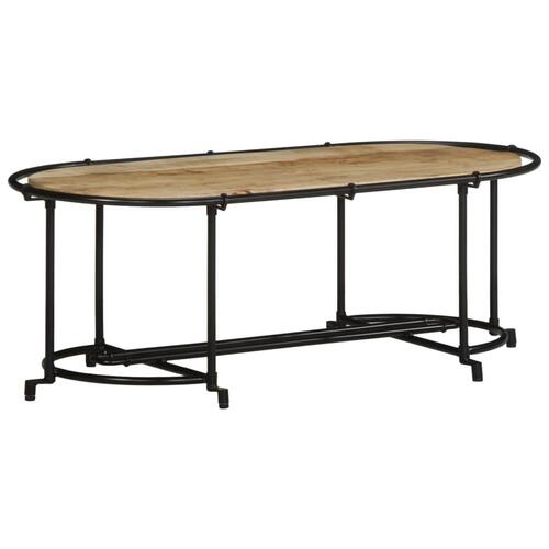 Sofabord 110x55x40 cm massivt ru mangotræ