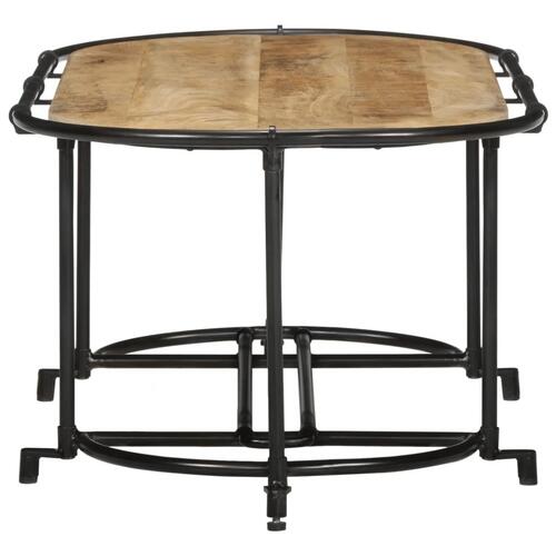 Sofabord 110x55x40 cm massivt ru mangotræ