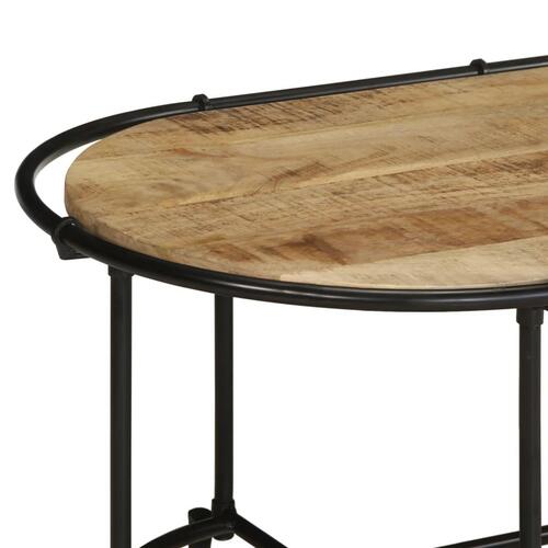 Sofabord 110x55x40 cm massivt ru mangotræ