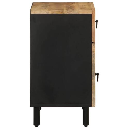 Sengebord 50x33x60 cm massivt ru mangotræ sort