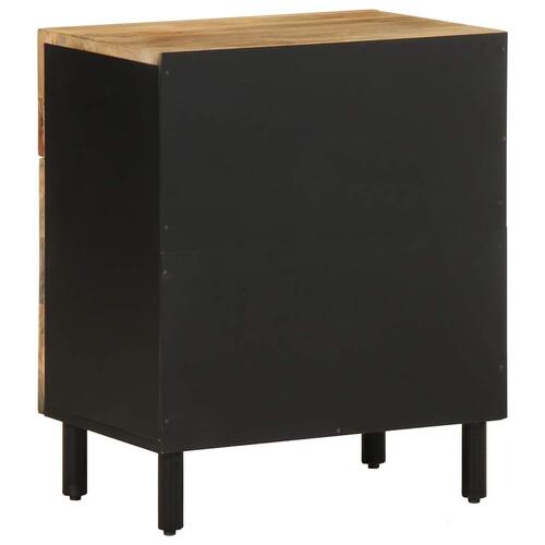 Sengebord 50x33x60 cm massivt ru mangotræ sort