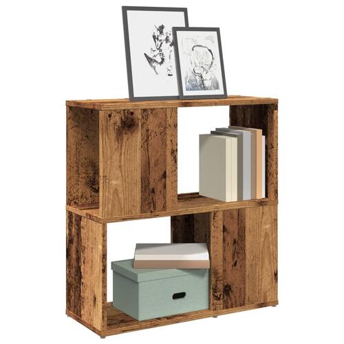 Bogreol 60x24x63 cm konstrueret træ antikt træ