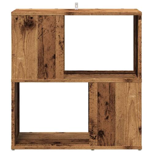 Bogreol 60x24x63 cm konstrueret træ antikt træ
