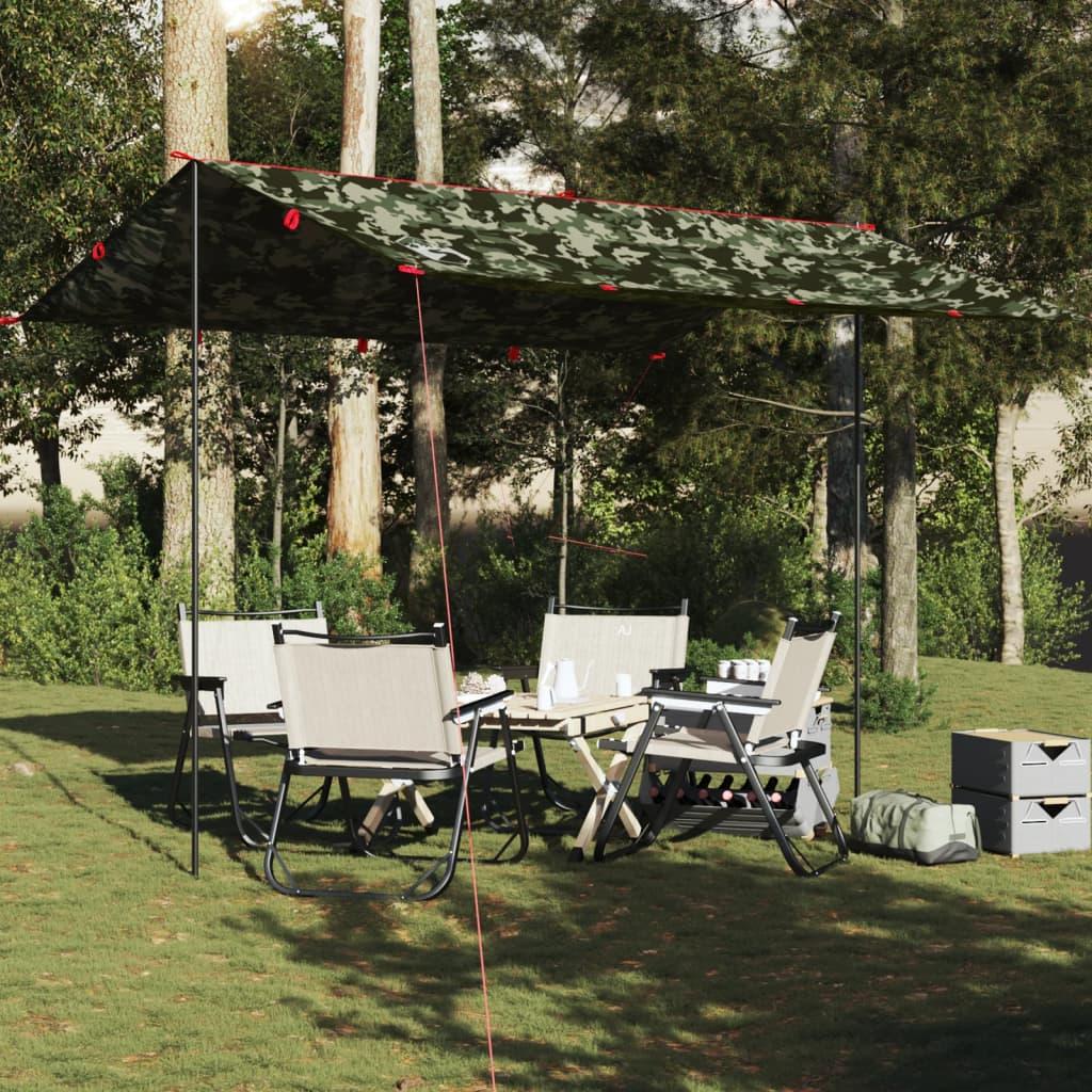 Tarp 366 × 306 cm - vandafvisende camouflage presenning billede