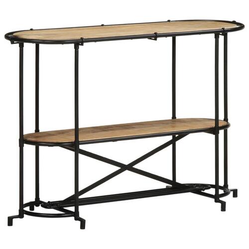 Konsolbord 110x42x76 cm massivt ru mangotræ