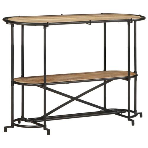 Konsolbord 110x42x76 cm massivt ru mangotræ