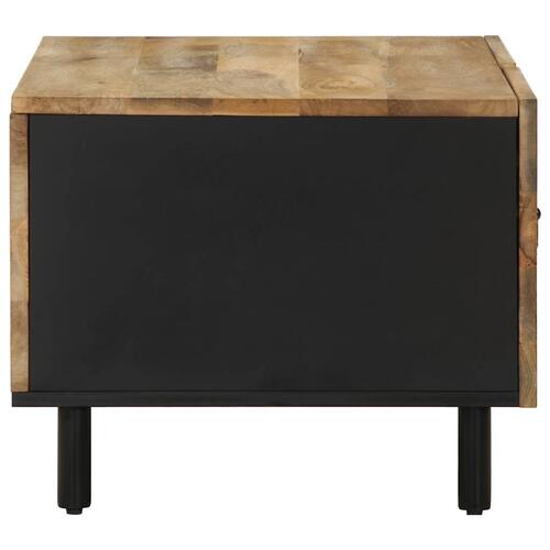 Sofabord 80x50x40 cm massivt ru mangotræ sort