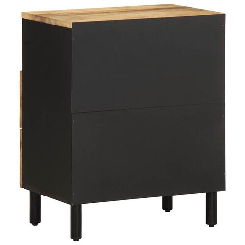 Sengebord 50x33x62 cm massivt ru mangotræ sort