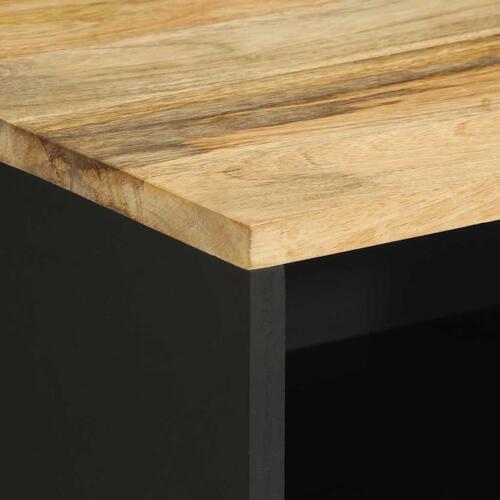Sengebord 50x33x62 cm massivt ru mangotræ sort
