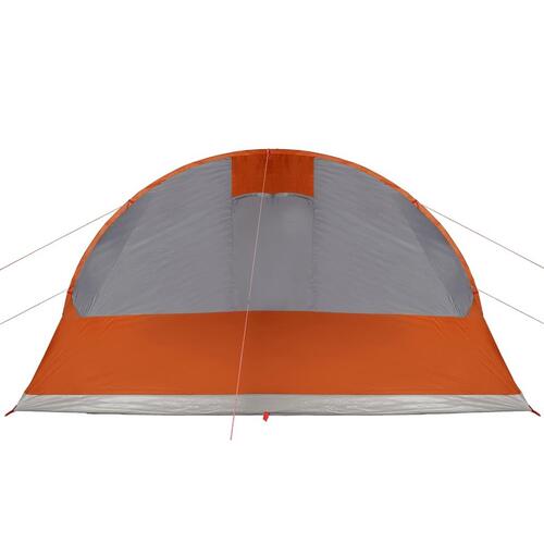 5-personers campingtelt vandafvisende grå og orange
