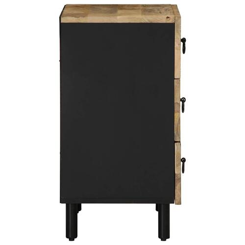 Sengebord 50x33x62 cm massivt ru mangotræ sort
