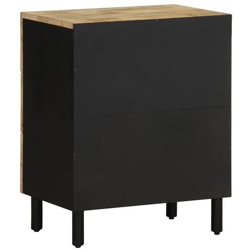 Sengebord 50x33x62 cm massivt ru mangotræ sort