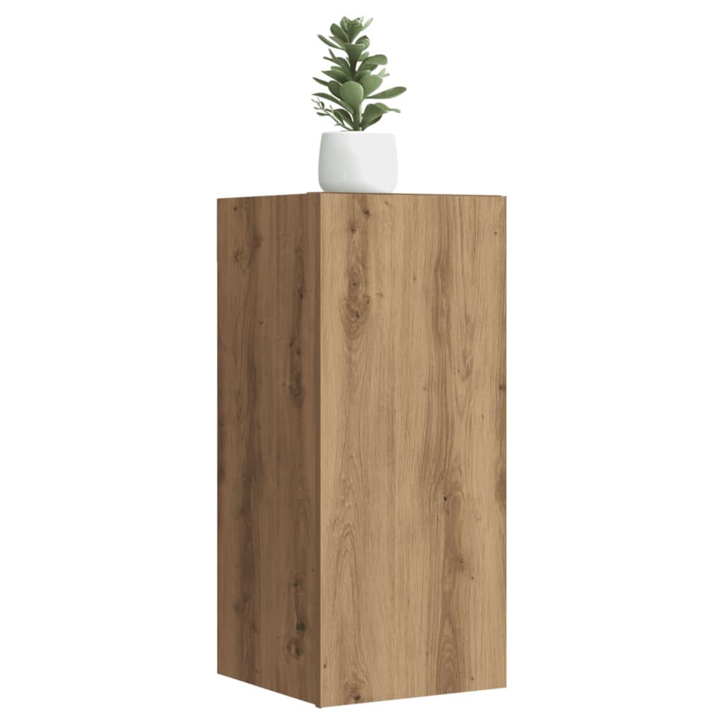 Tv-bord 30,5x30x60 cm konstrueret træ kunsteg