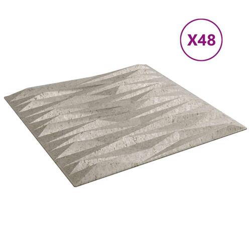 Vægpaneler 48 stk. 50x50 cm 12 m² XPS sten beton