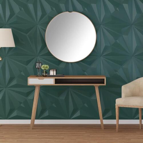 Vægpaneler 24 stk. 50x50 cm 6 m² XPS stjerne grøn