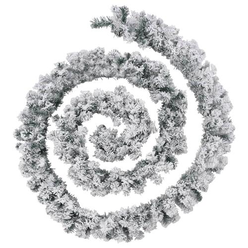 Juleguirlande med LED-lys 10 m PVC grøn