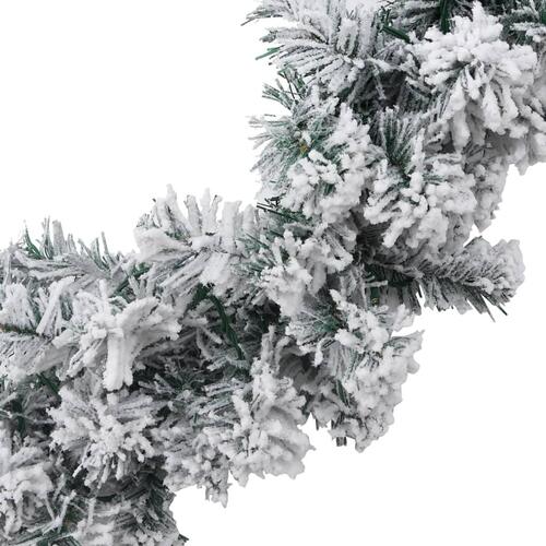 Juleguirlande med LED-lys 10 m PVC grøn