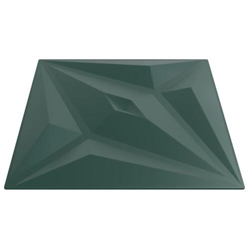 Vægpaneler 12 stk. 50x50 cm 3 m² XPS stjerne grøn