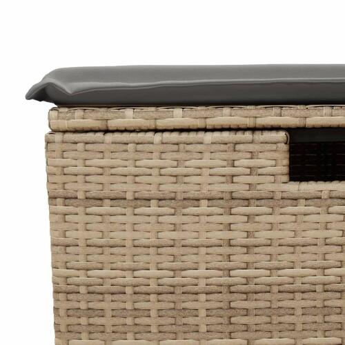 Sofasæt til haven 6 dele med hynder polyrattan beige