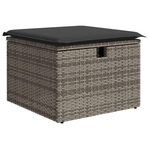 Sofasæt 5 dele med hynder polyrattan grå