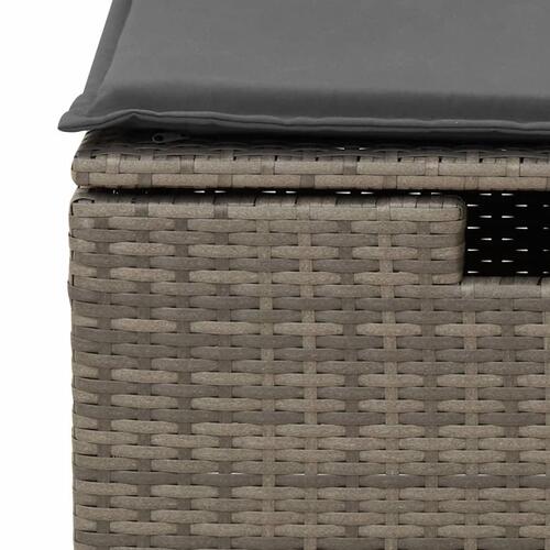 Sofasæt 5 dele med hynder polyrattan grå
