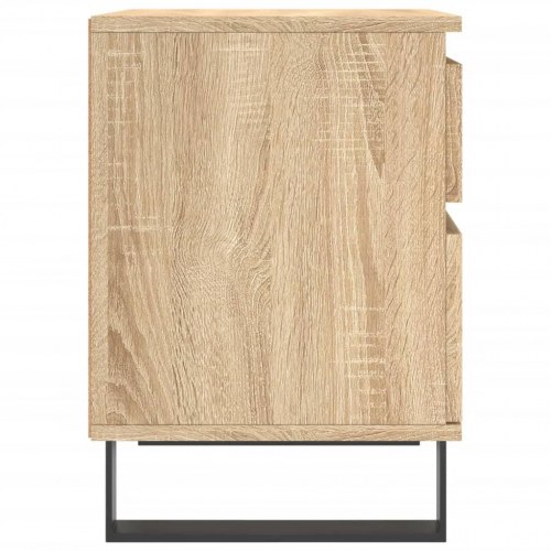 Sengebord 40×35×50 cm i konstrueret træ - sonoma-eg med metalben