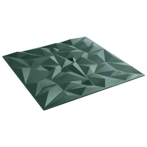 Vægpaneler 24 stk. 50x50 cm 6 m² XPS ametyst grøn