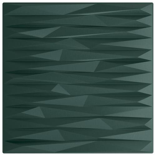Vægpaneler 48 stk. 50x50 cm 12 m² XPS sten grøn