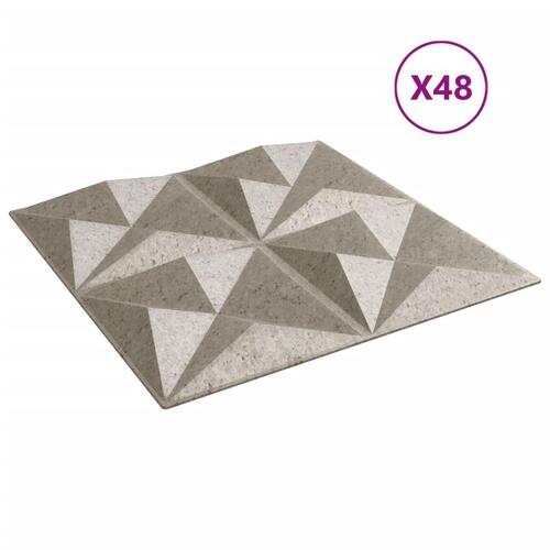 Vægpaneler 48 stk. 50x50 cm 12 m² XPS origami beton