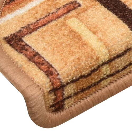 Selvklæbende trappemåtter 5 stk. 65x21x4 cm beige