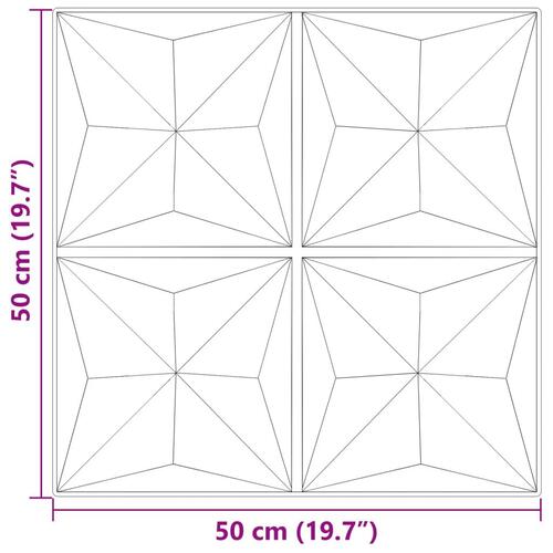 Vægpaneler 12 stk. 50x50 cm 3 m² XPS origami grøn