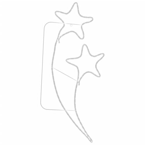 Stjerneformede lyskæder 4 stk. 125,5x53x4,5 cm varmt hvidt lys