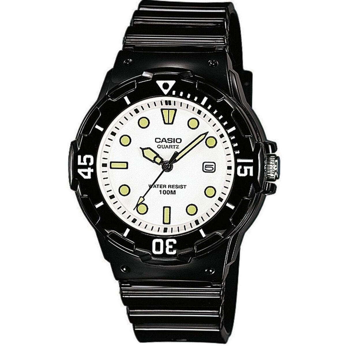 Casio herreur DIVER 100M - hvid/sort (Ø 44,5 mm)