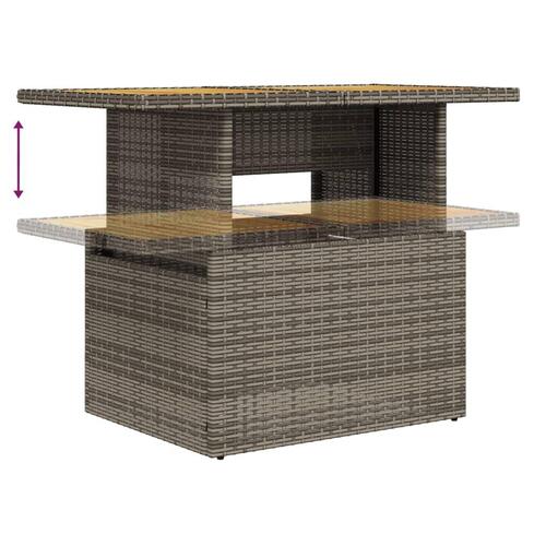 Sofasæt til haven 6 dele med hynder polyrattan grå