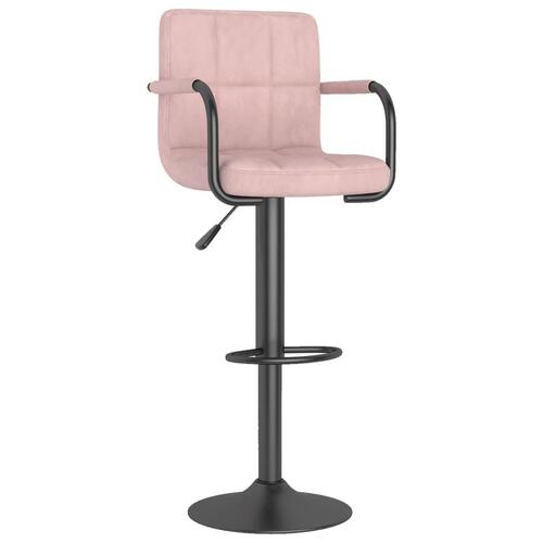 Barstol fløjl pink