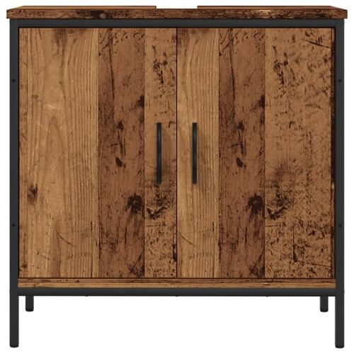Vaskeskab 60x30x60 cm konstrueret træ gammelt trælook