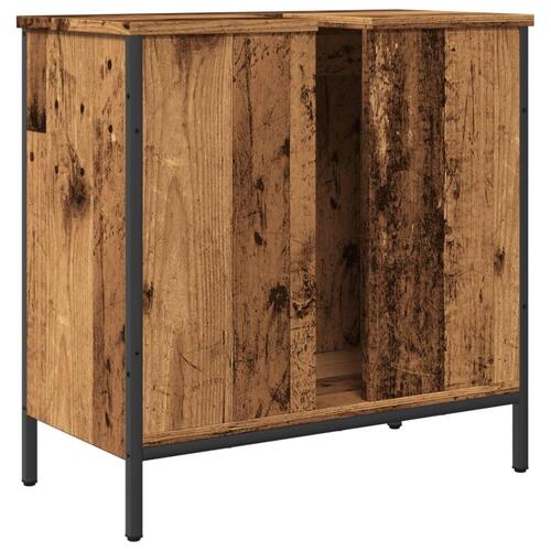 Vaskeskab 60x30x60 cm konstrueret træ gammelt trælook