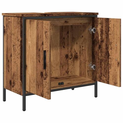 Vaskeskab 60x30x60 cm konstrueret træ gammelt trælook