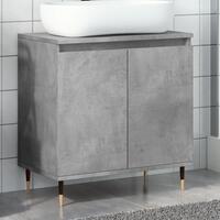 Badeværelsesskab 58x33x60 cm konstrueret træ betongrå