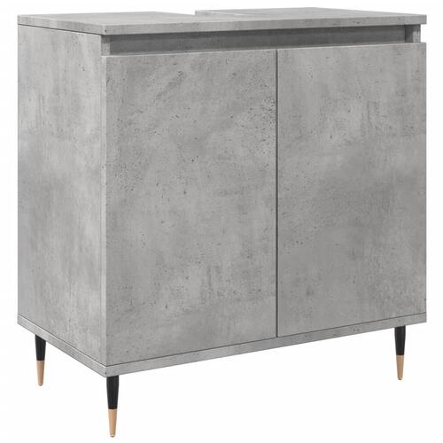 Badeværelsesskab 58x33x60 cm konstrueret træ betongrå