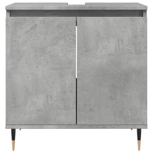Badeværelsesskab 58x33x60 cm konstrueret træ betongrå