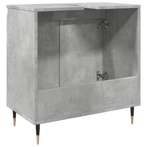 Badeværelsesskab 58x33x60 cm konstrueret træ betongrå