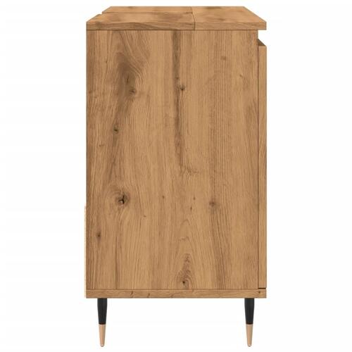 Badeværelsesskab 65x33x60 cm konstrueret træ kunsteg