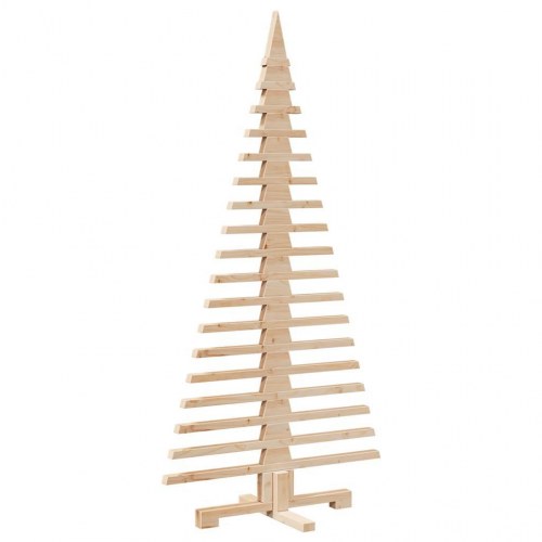 Juletræ i træ til dekoration 150 cm massivt fyrretræ