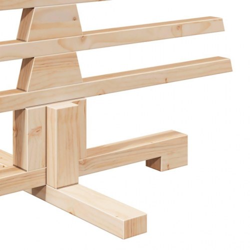 Juletræ i træ til dekoration 150 cm massivt fyrretræ