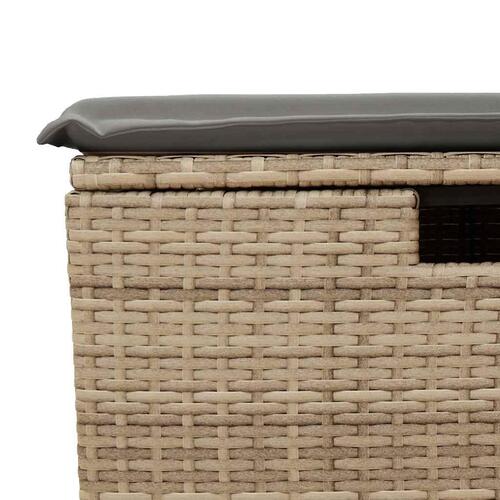 Sofasæt til haven 4 dele med hynder polyrattan beige