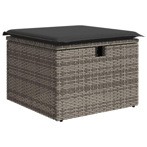 Sofasæt til haven 6 dele med hynder polyrattan grå