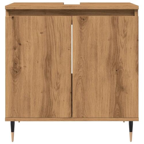 Badeværelsesskab 58x33x60 cm konstrueret træ kunsteg